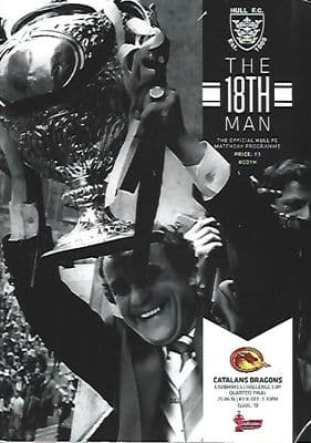 Hull FC v Catalans Dragons Challenge Cup Q/F 25th June 2016 Official Matchday Programme