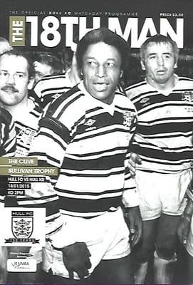 Hull FC v Hull KR Clive Sullivan Trophy 18th January 2015 Official Matchday Programme