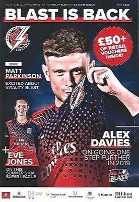 Lancashire Lightning Blast is Back Official Programme 2019