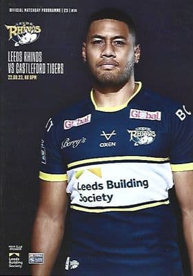 Leeds Rhinos v Castleford Tigers Official Matchday Programme 2023 - 22nd September 2023