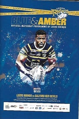 Leeds Rhinos v Salford Red Devils Official Matchday Programme 29th August 2020