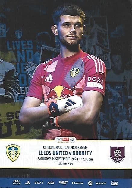 Leeds United v Burnley Official Matchday Programme 2024/25 14th