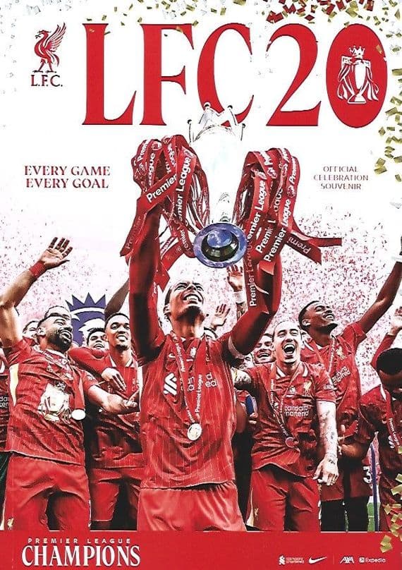 Liverpool 20 PREMIER LEAGUE CHAMPIONS 2024/2025 Official Souvenir Magazine