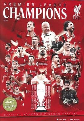 Liverpool FC CHAMPIONS – Premier League winners 24/25 Official Souvenir Magazine