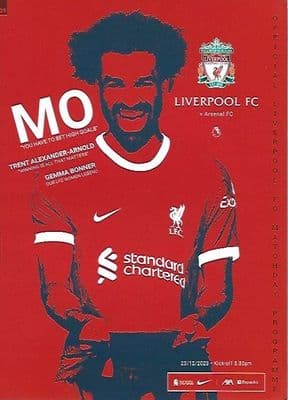 Liverpool v Arsenal Official Premier League Matchday Programme 23/24 - 23rd December 2023