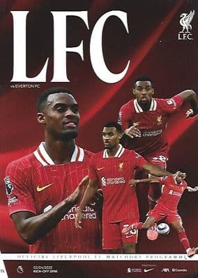 Liverpool v Everton Official Matchday Programme 2024/25 - 2nd April 2025