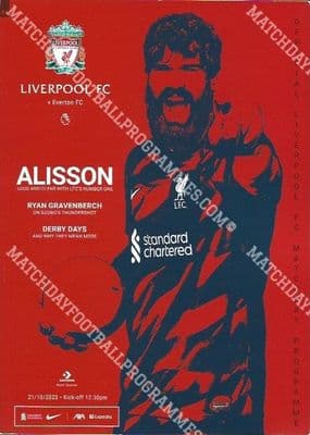 Liverpool v Everton Official Premier League Matchday Programme 23/24 - 21st October 2023