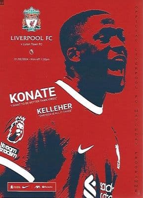 Liverpool v Luton Town Official Premier League Matchday Programme 23/24 - 21st February 2024