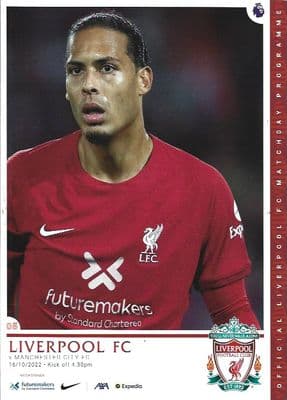 Liverpool v Manchester City Official Matchday Programme 2022/2023 - 16th October 2022