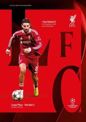 Liverpool v Real Madrid Official UCL Matchday Programme 2025/26 - PRE-ORDER