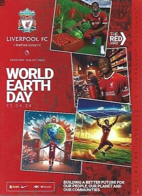 Liverpool v Sheffield United Official Premier League Matchday Programme 23/24 - 4th April 2024