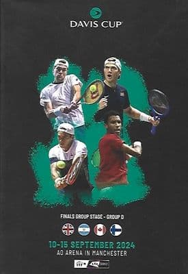 LTA Davis Cup 2024 10th - 15th September 2024 in Manchester Official Programme
