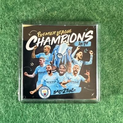 Manchester City Premier League Champions 18/19 Square  Fridge Magnet