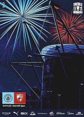 Manchester City v Bournemouth Official Premier League Matchday Programme 23/24 - 4th November 2023