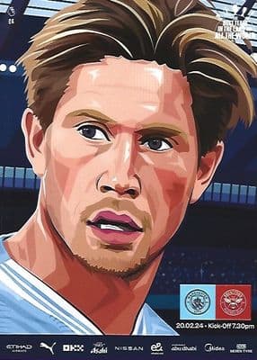 Manchester City v Brentford Official Premier League Matchday Programme 23/24 - 20th February 2024