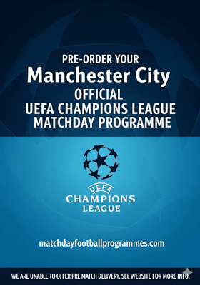 Manchester City v Galatasaray Official UCL Matchday Programme 2025/26 - PRE-ORDER