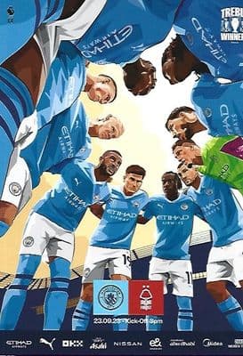 Manchester City v Nottingham Forest Official Premier League Matchday Programme 23/24 - 23rd Sept 23