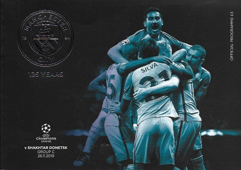 Manchester City v Shakhtar Donetsk UEFA Champions League Programme