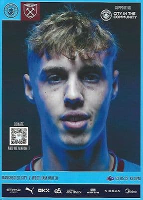 Manchester City v West Ham United Official Matchday Programme 2022/2023 - 3rd May 2023
