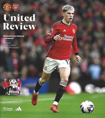 Manchester United v Arsenal Official Premier League Matchday Programme 23/24 - 12th May 2024