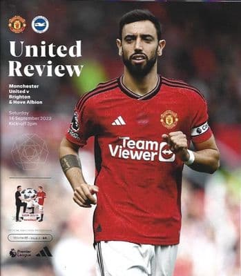 Manchester United v Brighton & Hove Albion Official Matchday Programme 23/24 - 16th September 2023