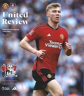 Manchester United v Burnley Official Premier League Matchday Programme 23/24 - 27th April 2024