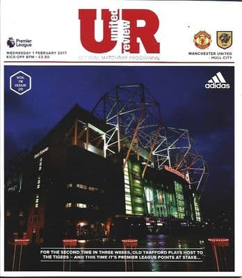 Manchester United v Hull City Premier League 2016/2017 Programme 1st February 2017
