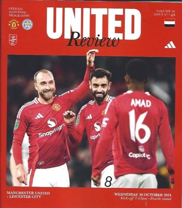 Manchester United v Leicester City Carabao Cup Official Matchday