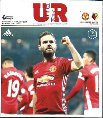 Manchester United v Watford Premier League 2016/2017 Programme 11th February 2017