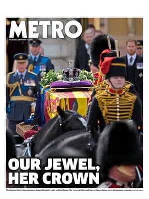 Metro Newspaper Thursday September 15th 2022 Queen Elizabeth II Special Edition