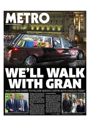 Metro Newspaper Wednesday September 14th 2022 Queen Elizabeth II Special Edition