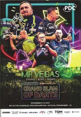 Mr Vegas Grand Slam of Dart WV Active, Aldersley, Wolverhampton Official Programme Nov 8th - 16th 25