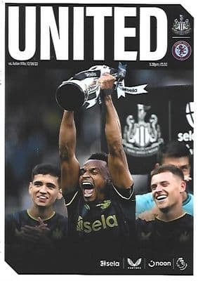 Newcastle United v Aston Villa 12th August 2023 Official Premier League Matchday Programme 23/24