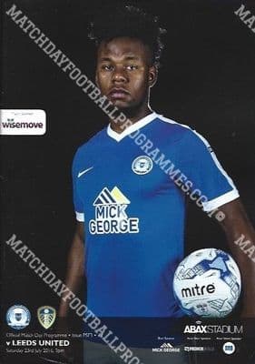Peterborough United v Leeds United Pre-Season Friendly 2016/2017 Programme 23rd July 2016