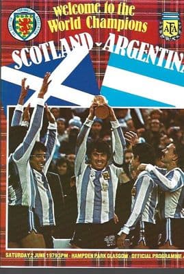 Scotland v Argentina Official Matchday Programme - 2nd June 1979