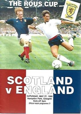 Scotland v England Official Matchday Programme - 27th May 1989