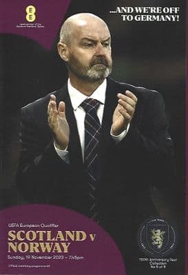 Scotland v Norway Official Euro 2024 Qualifier Matchday Programme 23/24 - 19th November 2023