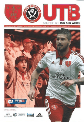 Sheffield United v Rochdale 10th October 2015 Official Matchday Programme.