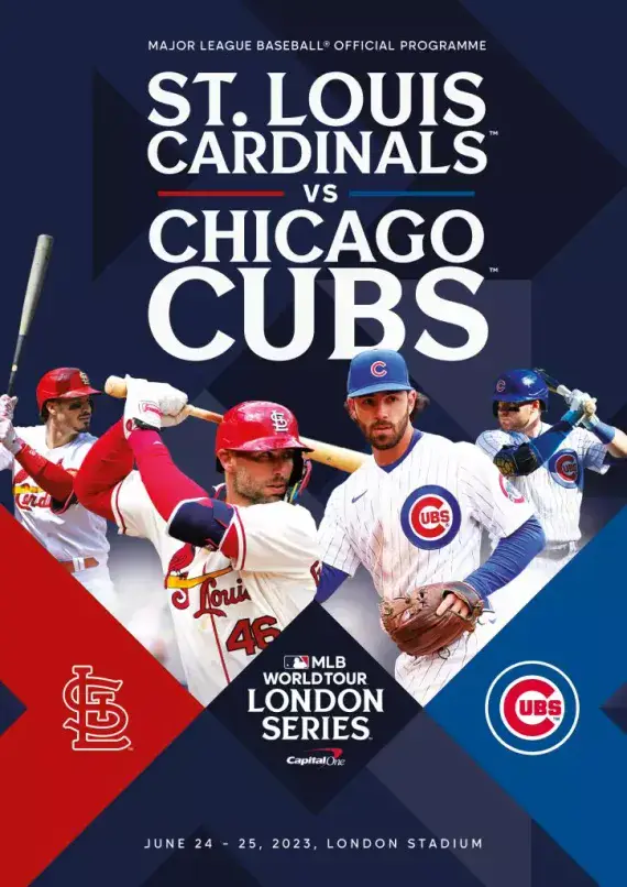 St. Louis Cardinals vs Chicago Cubs MLB London Official Programme 24th & 25th June 2023