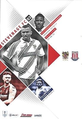 Stevenage v Stoke City EFL Cup 2nd Round 2016/2017 Programme 23rd August 2016