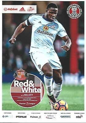 Sunderland v Hull City Premier League Official Matchday Programme 19th November 2016
