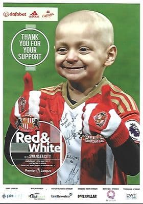 Sunderland v Swansea Premier League Official Matchday Programme 13th May 2017