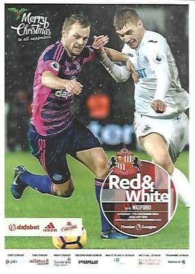 Sunderland v Watford Premier League Official Matchday Programme 17th December 2016