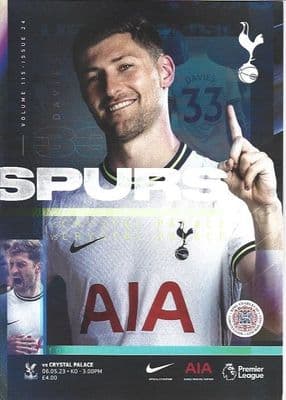 Tottenham Hotspur v Crystal Palace Official Matchday Programme 2022/2023 - 6th May 2023