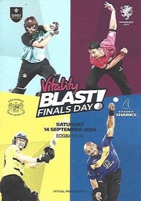 Vitality Blast Finals Day Official Programme @ Edgbaston - 14th September 2024