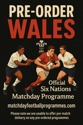 Wales v Italy Official Six Nations Matchday Programme - PRE-ORDER