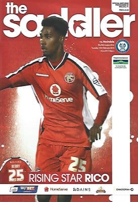 Walsall v Rochdale 10th February 2015 Official Matchday Programme