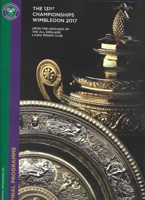 Wimbledon 2017 Championship THE FINAL Official Programme
