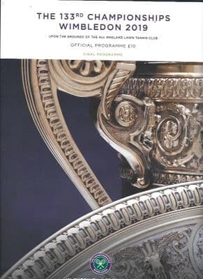 Wimbledon 2019 Championship THE FINAL Official Programme