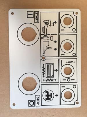 CONT02 Bridgeport Control Station Front Legend Plate
